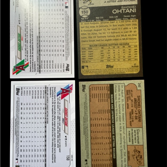 Shohei Ohtani Topps Baseball Cards lot of 8 - Picture 6 of 7